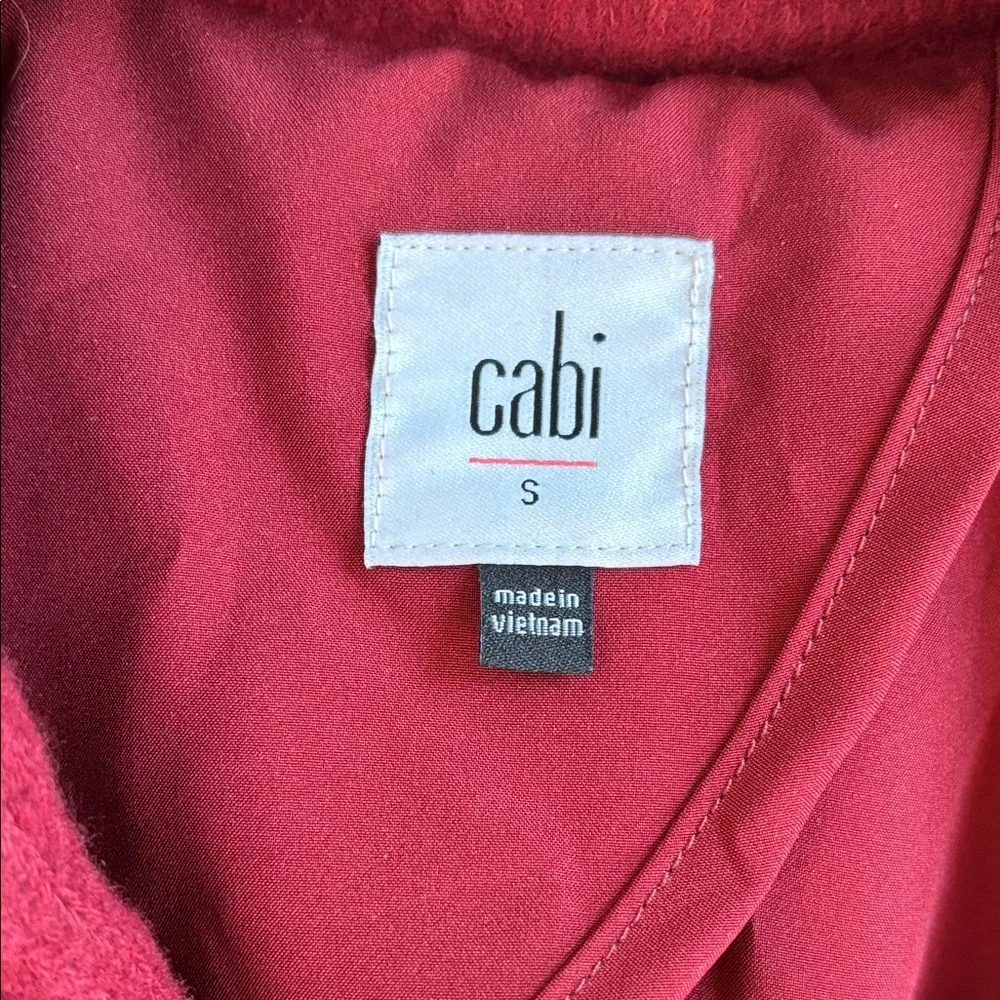 CAbi Deep Red Trench Coat - Picture 2 of 6